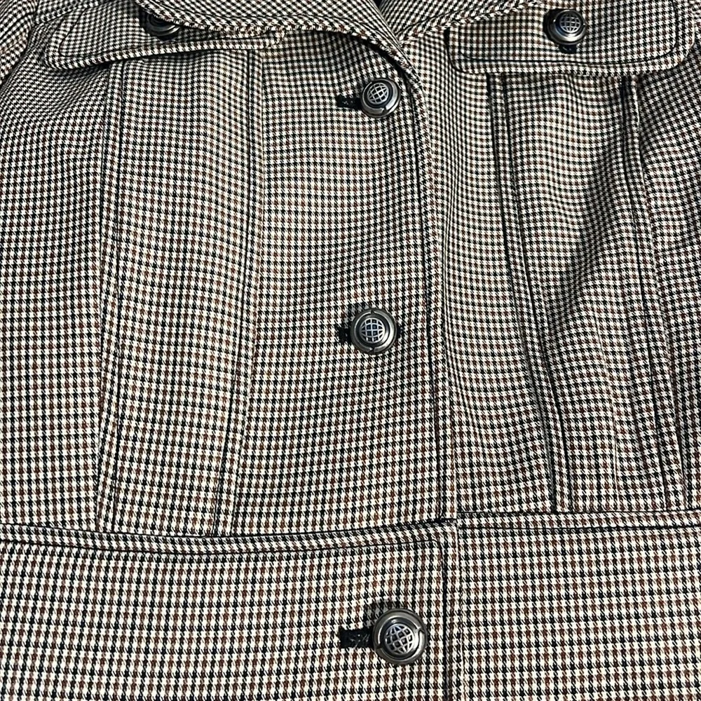 Max Studio houndstooth cropped military bomber jacket - Picture 2 of 5